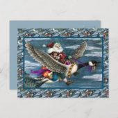 クリスクリングルとカナダガチョウのクリスマスのおもちゃを シーズンポストカード (正面/裏面)