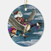 クリスクリングルとカナダガチョウのクリスマスのおもちゃを セラミックオーナメント (左)