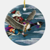 クリスクリングルとカナダガチョウのクリスマスのおもちゃを セラミックオーナメント (裏面)