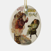 クリスクリングルサンタクロースビクトリアンクリスマスアート セラミックオーナメント (右)
