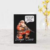 クリスクリングルフェスティバル狩りクリスマスサンタクロース迷彩柄 カード (黄色い花)