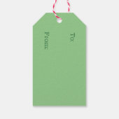 クリスクリングル食べ物を与えルのレッドバード、クリスマスバードハウス ギフトタグ (裏面)