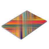 クリスクロスカラフルパターンプレイド ノートブック (左側)