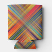 クリスクロスカラフルパターンプレイド 缶クーラー (裏面)