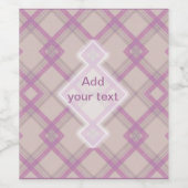 クリスクロージュハッピーパープル&クリーム,ホワイトチェッカーラ ワインラベル (シングルラベル)