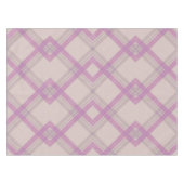 クリスクロージュハッピーパープル&クリーム,ホワイトチェック テーブルクロス (正面(横))