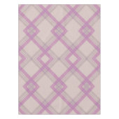 クリスクロージュハッピーパープル&クリーム,ホワイトチェック テーブルクロス (正面)