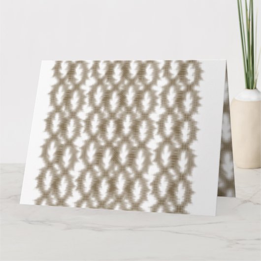 クリスクロースのワイヤメッシュグリッドのクローズアップ カード (正面)