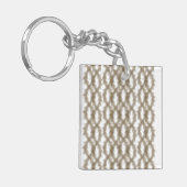 クリスクロースのワイヤメッシュグリッドのクローズアップ キーホルダー (正面左)