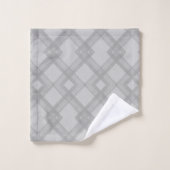 クリスクロード黒と明るい灰色のチェック風呂トウ バスタオルセット (ウォッシュタオル)