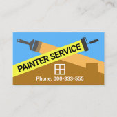 クリスクロ絵を描スストライプホームペインター 名刺 (正面)