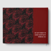 クリススタイリッシュパーソナライズされたチャン聖なる書物、 経典レッドローズ ゲストブック (裏面)