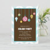 クリススタイリッシュマスツリーオーナメントホリデーパーティ 招待状 (スタンド正面)