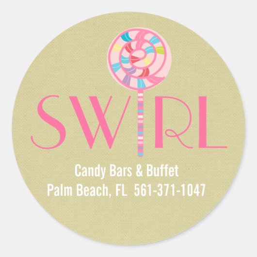 クリスタのSWIRLスタンプ ラウンドシール (正面)