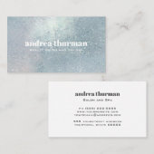 クリスタエレガントルブルーガラスパーリー虹色 名刺 (正面/裏面)