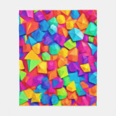 クリスタカラフルルシェイプアート フリースブランケット (正面)