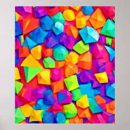 クリスタカラフルルシェイプアート ポスター