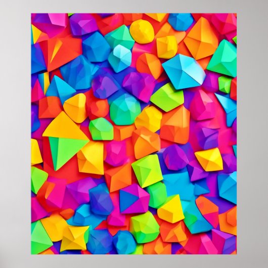 クリスタカラフルルシェイプアート ポスター (正面)