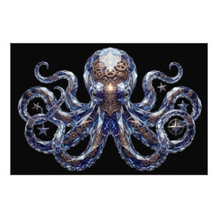 クリスタライン スチームパンク タコ フォトプリント