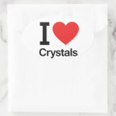 クリスタルが大好き 楕円形シール (バッグ)