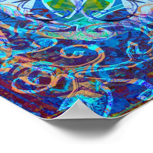 クリスタルとアイスケルトの部族の曼荼羅 ポスター (角)