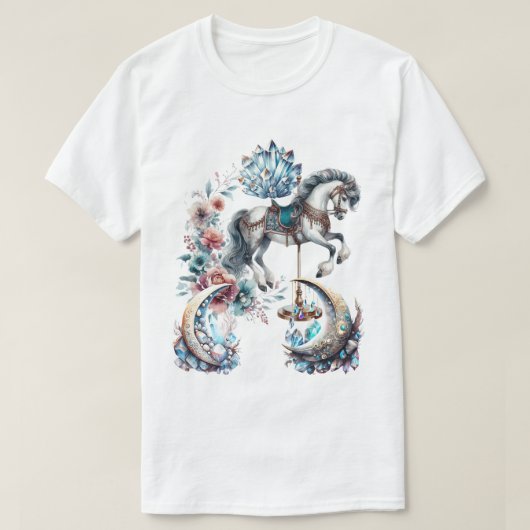 クリスタルとメリーゴーランド Tシャツ (デザイン正面)