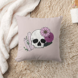 クリスタルと汚れフローラスカル クッション