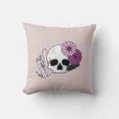 クリスタルと汚れフローラスカル クッション (正面)