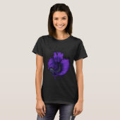 クリスタルと紫のベタ Tシャツ (正面フル)