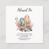 クリスタルと花の名刺 スクエア名刺 (裏面)