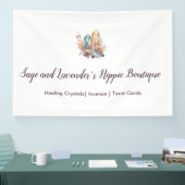 クリスタルと花の名刺 横断幕 (トレードショー)