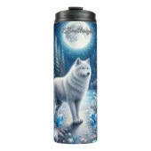 クリスタルの森の中の神秘的な狼 タンブラー (正面)