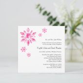 クリスタルの結婚式招待状（白） 招待状 (スタンド正面)