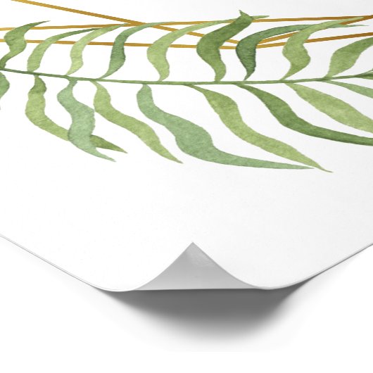 クリスタルの葉の緑は自分の自分自身を作成カスタムする ポスター (角)