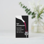 クリスタルの装飾ワイングラス注ぎワインボトル 名刺 (スタンド正面)