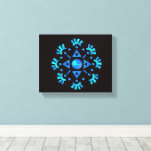 クリスタルの雪の結晶 キャンバスプリント (インサイチュ (ウッドフロア))