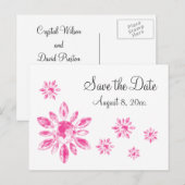 クリスタルのSave the Date ポストカード (正面/裏面)