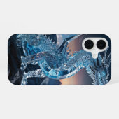 クリスタルアイスドラゴン iPhone 16ケース (裏面横)