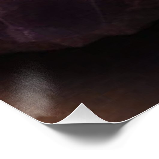 クリスタルアメジストファンタジーサンライズランドスケープ ポスター (コーナー)