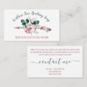 クリスタルアローフローラ石鹸およびキャンドル 名刺 (正面/裏面)