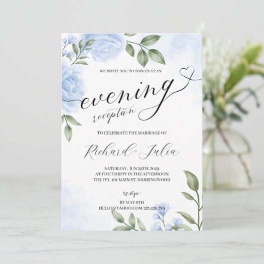 クリスタルイブニングウェディングレセプション パーティー招待状 招待状 (スタンド正面)