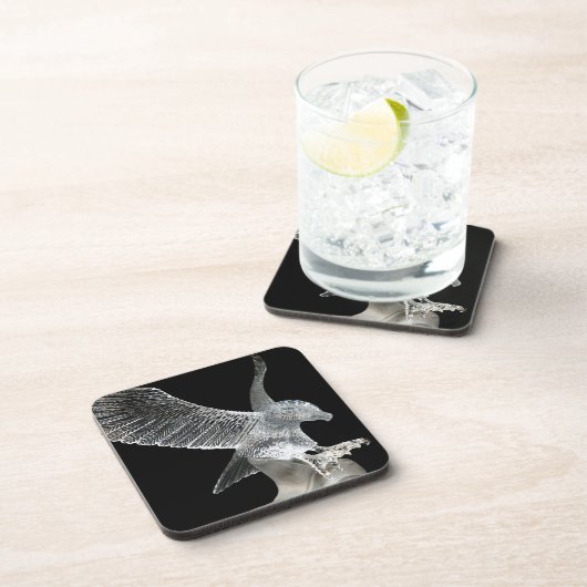 クリスタルイーグル懸命プラスチックコースター コースター (右側)