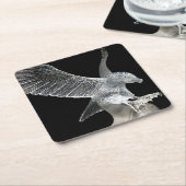 クリスタルイーグル スクエアペーパーコースター (アングル)