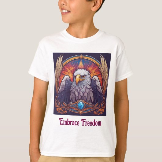 クリスタルイーグル:自由と野心の象徴 Tシャツ (正面)