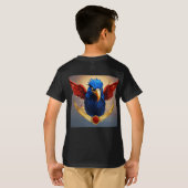 「クリスタルイーグル：自由と野心の象徴T士 Tシャツ (裏面フル)