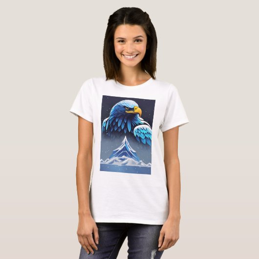クリスタルイーグル:野生のスピリットTeeを解放 Tシャツ (正面フル)