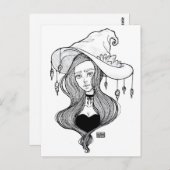 クリスタルウィッチインクートバーアートプリントオン ポストカード (正面/裏面)