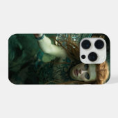 クリスタルウィングの異星人女性 - ナチュラルファンタジーSF iPhoneケース (裏面横)
