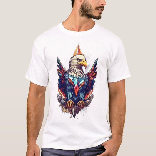クリスタルウィング威厳のある: Eagle FreedomアイコンTee Tシャツ (正面)
