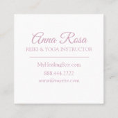 *~*クリスタルウォーターの色の神聖な癒し芸術 スクエア名刺 (裏面)